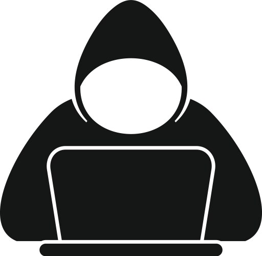 anonymous hacker icon simple mark had vector