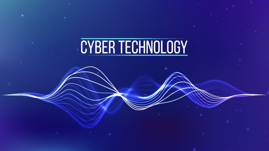 cyber technology background digital vector image