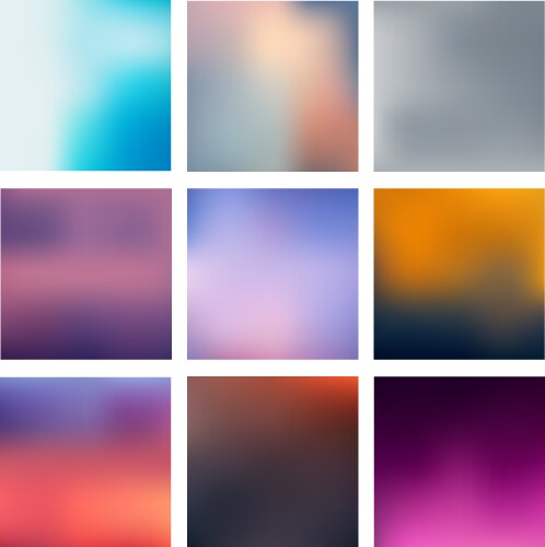 Set of blurred abstract backgrounds Royalty Free Vector