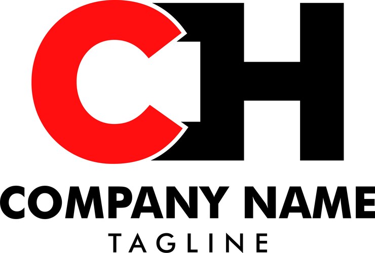 Initial letter ch logo design Vector Image