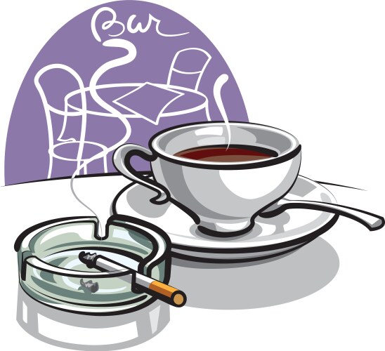 Coffee and Cigarette Still Life
