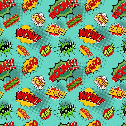 Comic Sound Effects Pattern – Royalty-Free Vector | VectorStock