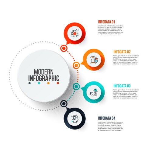 Business data visualization Royalty Free Vector Image