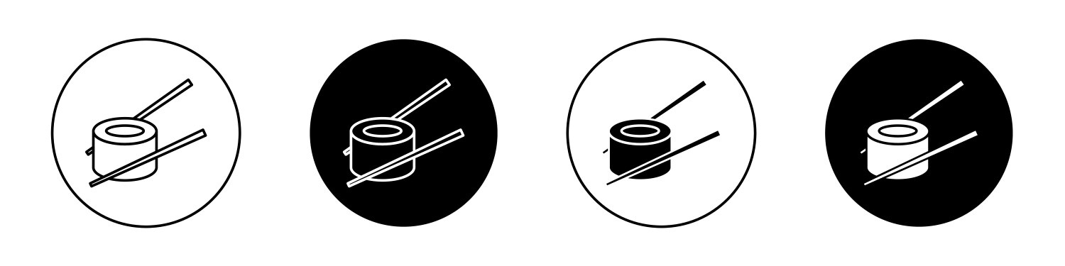 Sushi icon set Royalty Free Vector Image - VectorStock