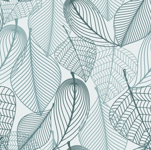 Seamless green leaf pattern Royalty Free Vector Image