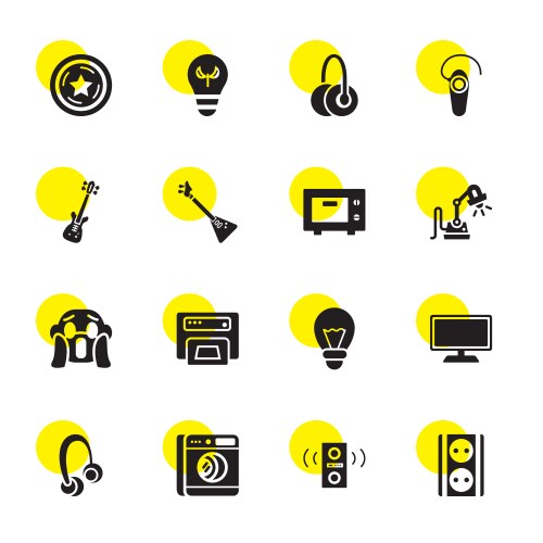 Electrical icons vector image