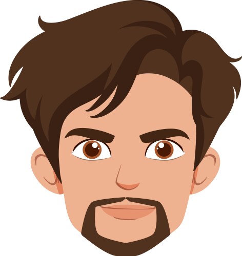 Indian man face avatar cartoon Royalty Free Vector Image