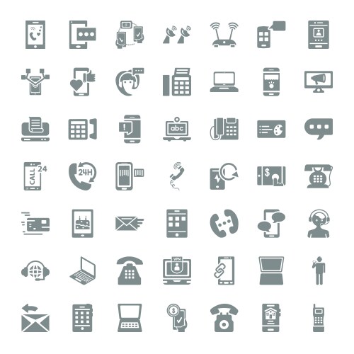 Telephone icons vector image