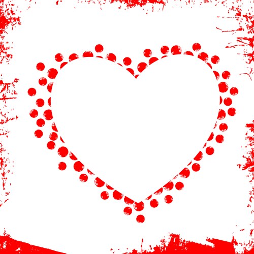 Abstract grunge heart vector image