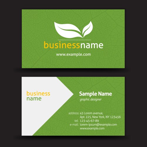 Modern Business Card Template Vector Image
