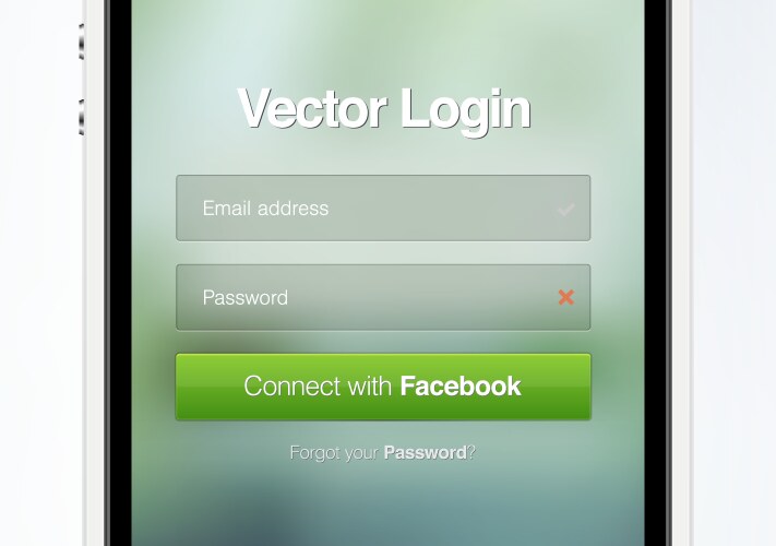 Web page login password security screen vector image