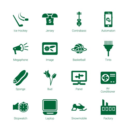 Equipment icons vector image