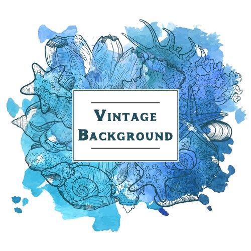 Background with seashells Royalty Free Vector Image