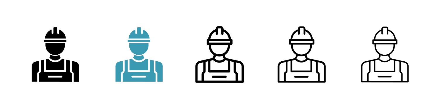 Engineer icon set on white background Royalty Free Vector