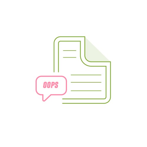 Error: No Result Found - Data Missing vector image