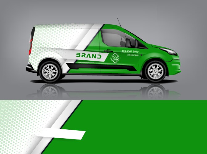 Modern Van Wrap Pattern Vector Image