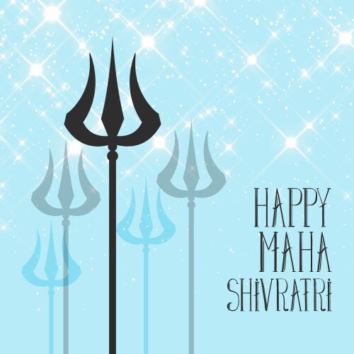 Lord shiva trishul background for maha shivratri Vector Image