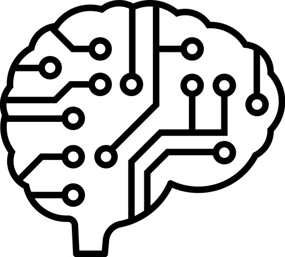 Neural network icon in outline style – Royalty-Free Vector | VectorStock