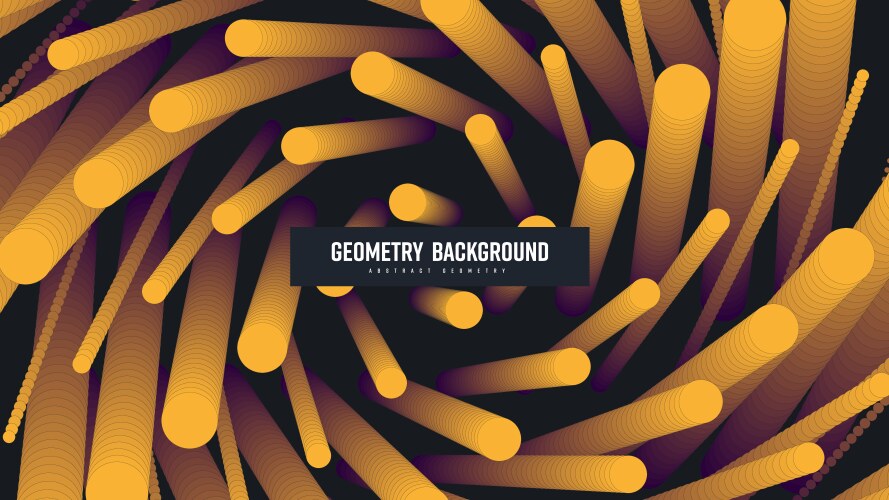 gradient yellow dots lines twisted in a circle vector