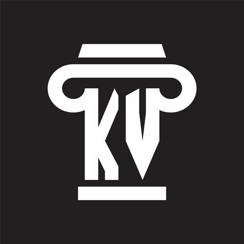 Kv logo monogram with hexagon shape and outline – Royalty-Free Vector ...