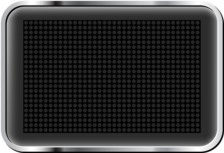 Led panel lighting up showing round bulbs Vector Image
