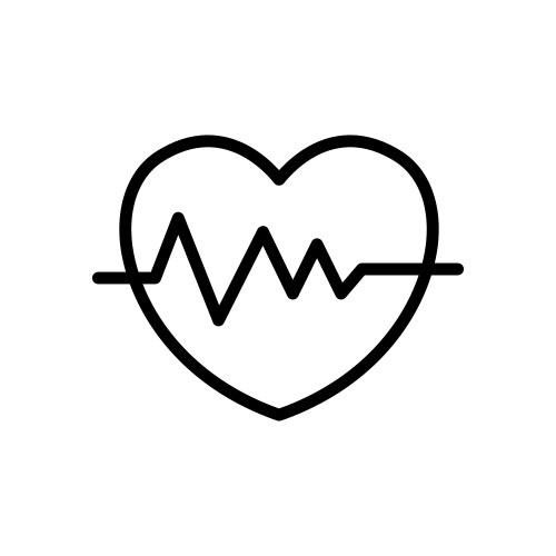 heart rate line icon logo image vector image