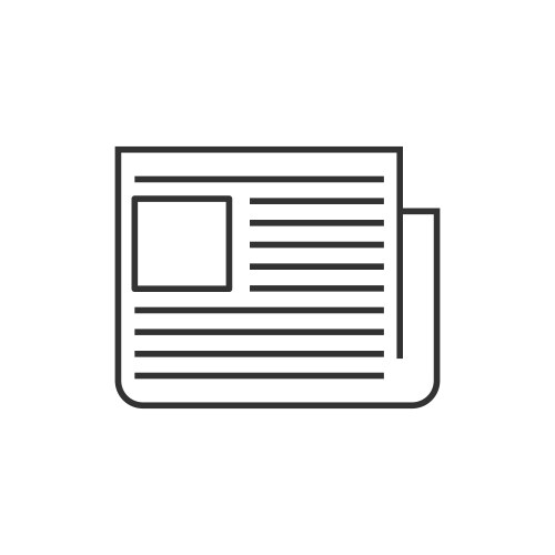 Old newspaper concept icon in thin line Royalty Free Vector
