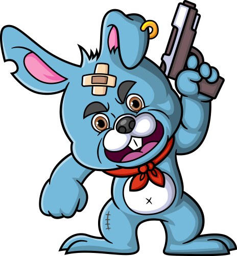 Gangster with gun ghetto warriors Royalty Free Vector Image