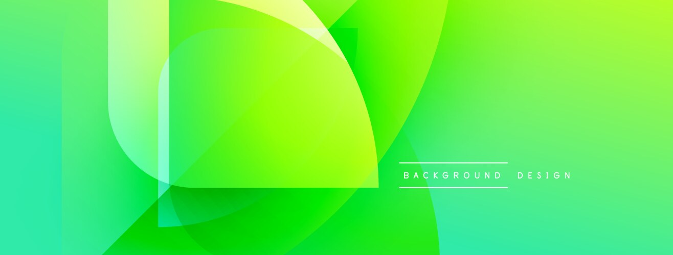 Abstract green gradients overlap creating dynamic vector image