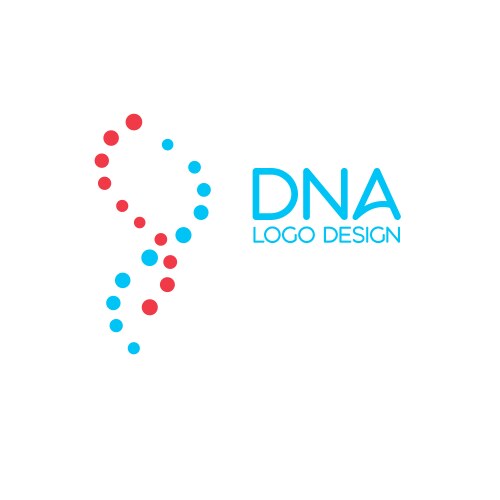 Genetics round with dna line Royalty Free Vector Image