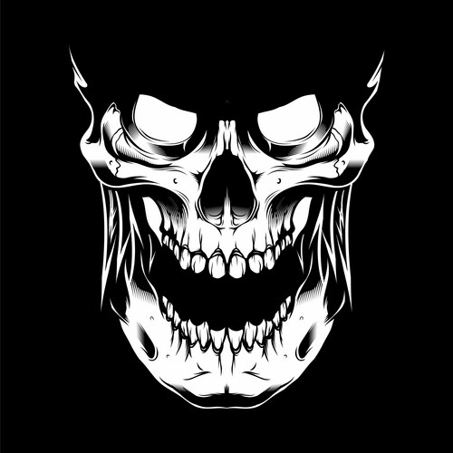 Skull isolated easy to edit Vector Image