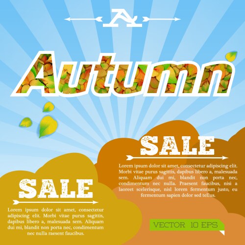 Light seasonal sale template Vector Image