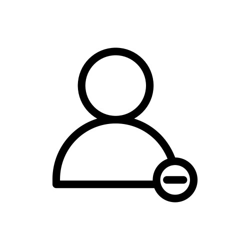 Remove user icon set delete account button symbol vector image