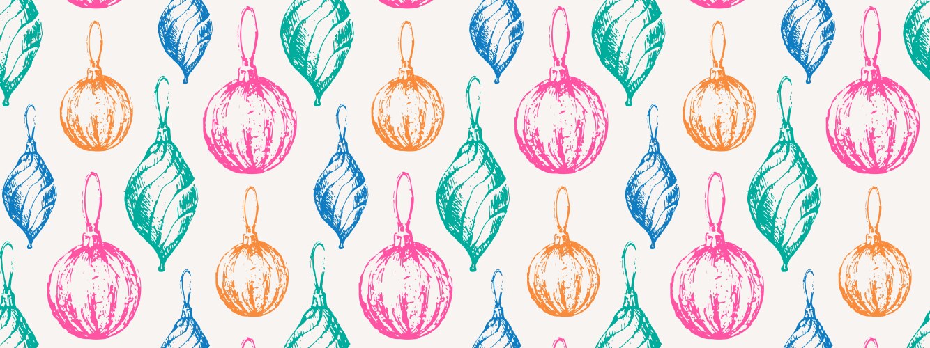 hand-drawn sketch christmas pattern new year gift vector image