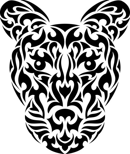 tribal leopard vector image