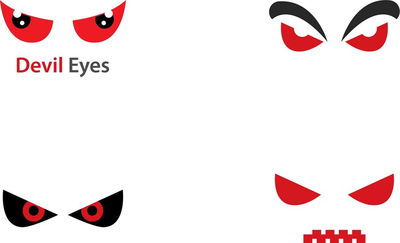 Devil eye logo Vector Image