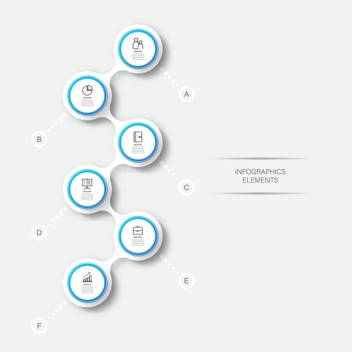 abstract elements of graph infographic template vector image