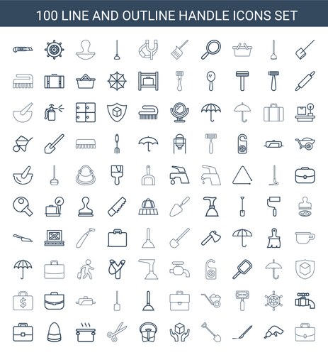 22 handle icons (36956871) – Free Vector | VectorStock