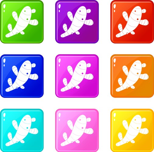 Ginger Spice Icons Set Vector Image