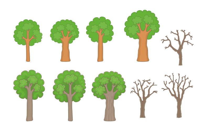 Set of trees Royalty Free Vector Image - VectorStock