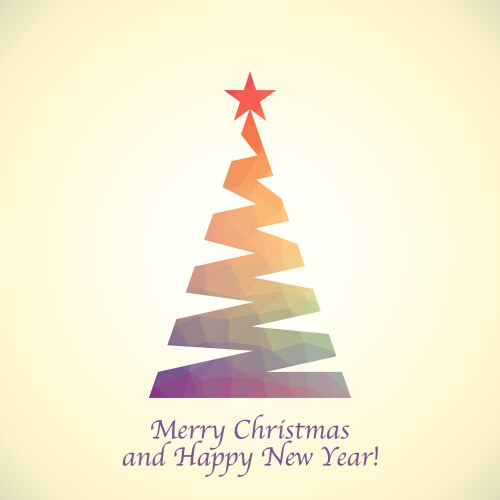 Christmas tree from paper ribbon Royalty Free Vector Image