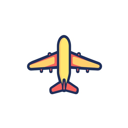 Cartoon Airplane Top View – Royalty-Free Vector | VectorStock