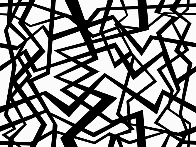 Abstract geometric pattern with random chaotic lin vector image