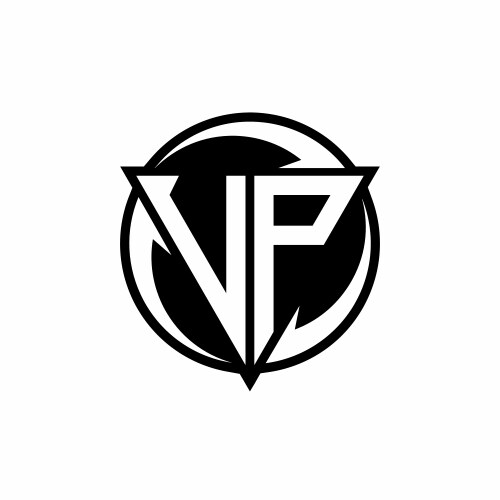 Vp logo monogram design template Vector Image