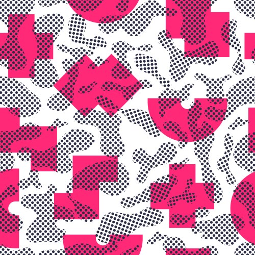 Concept grunge effect geometric seamless pattern Vector Image