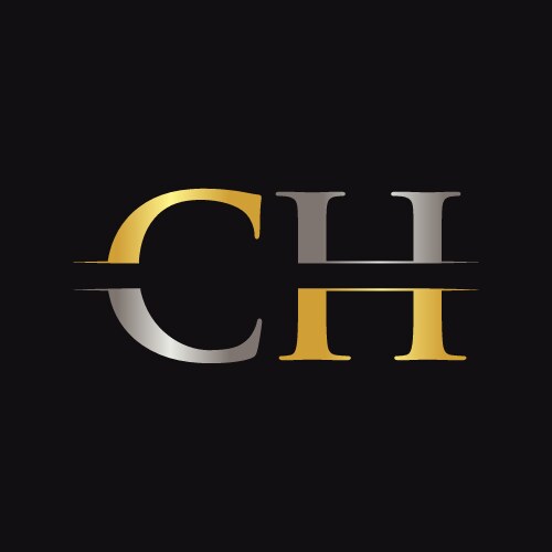 Initial ch letter logo with creative modern Vector Image