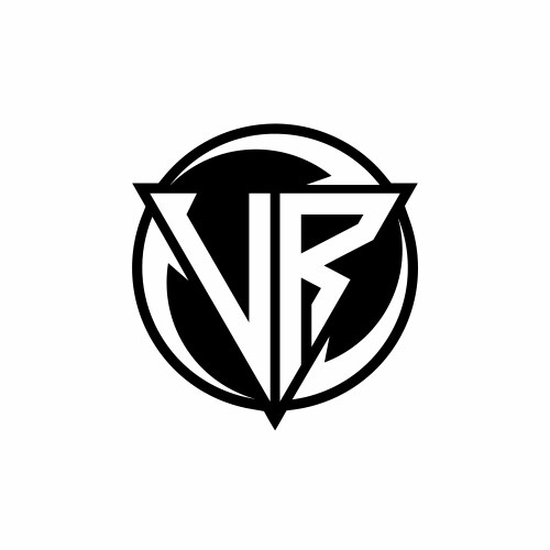 Vr logo monogram design template Vector Image