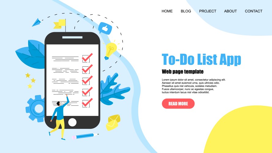 to-do list apps task manager concepts vector