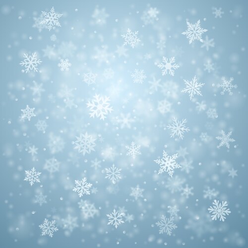 christmas background of snowflakes vector image