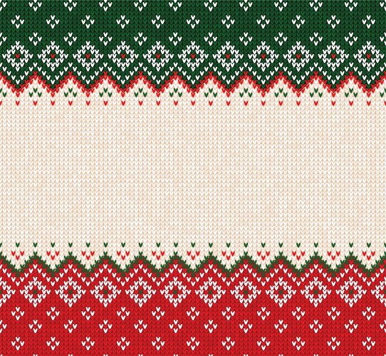 Knitted Christmas Sweater Ornament Vector Image
